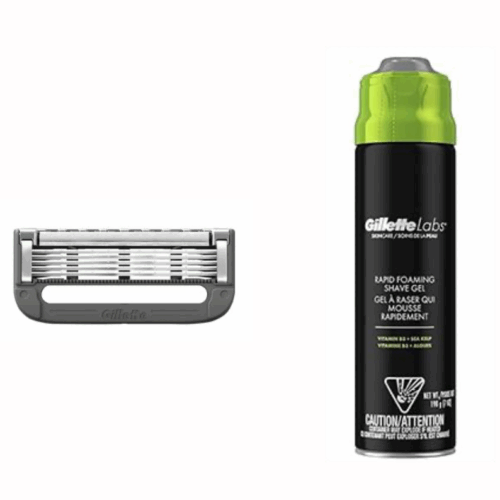 Gillette Replacement Blade + Rapid Foaming Shave Gel-Leg1_Green